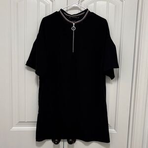 Zara Zip Neck Tunic Dress